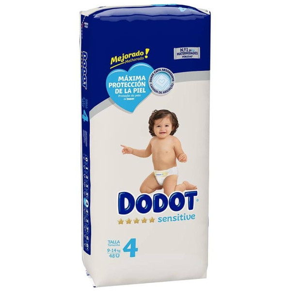 Dodot Sensitive Talla 4 Pañales 9-14 Kg 48 U