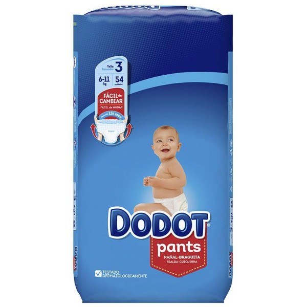 Dodot Pants Etapas Talla 3 Pañal-Braguita 6-11 Kg 54 U