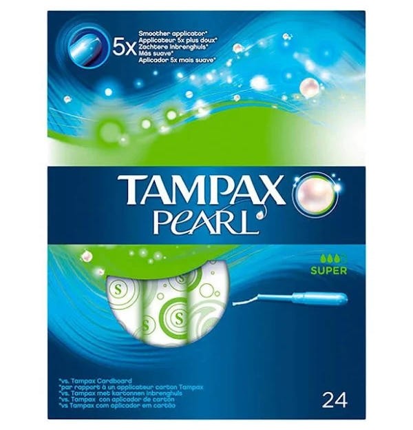 Tampax Compak Pearl Tampon 100%Algodon (Super 16 U)