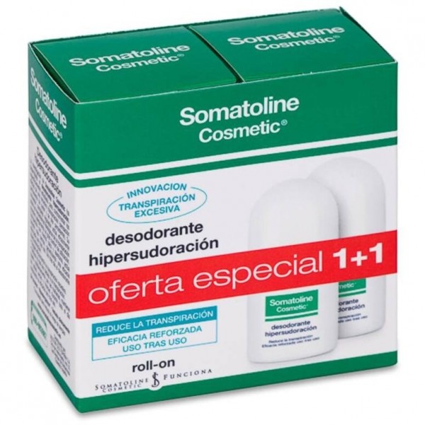 Duplo Somatoline Desodorante Hipersudoración Roll-On, 30 Ml, 2 Unidades
