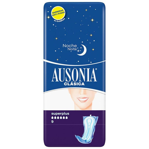 Ausonia Compresas Super Plus Noche 9Uds