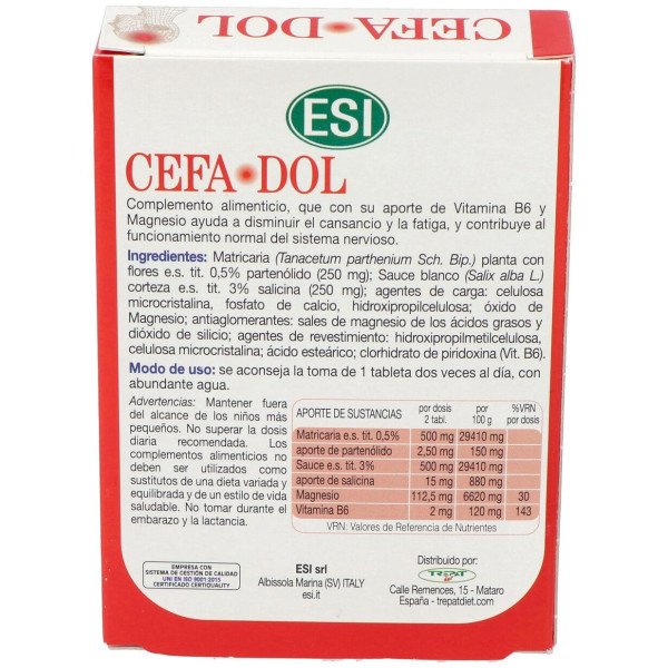 Esi Cefadol 30 Tabletas