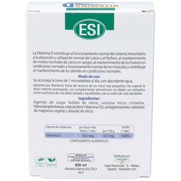 Esi Vitamina D 30 Tabletas