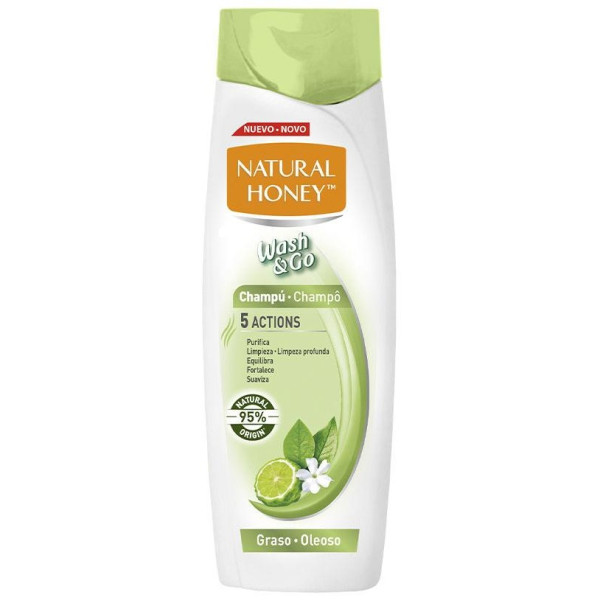 Natural Honey Wash Y Go Champú Cabello Graso 400Ml
