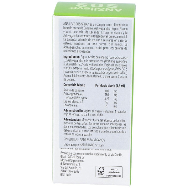 Ansileve Sos Spray 30Ml. Sg Vegan