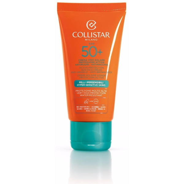 Collistar Bronceado Perfecto Bronceador Cara Pieles Hipersensibles Spf 50 50 Ml