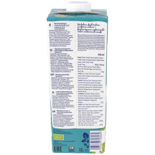 Isola Bio Bebida Veg Coco Suprem S/A S/G 1000Ml