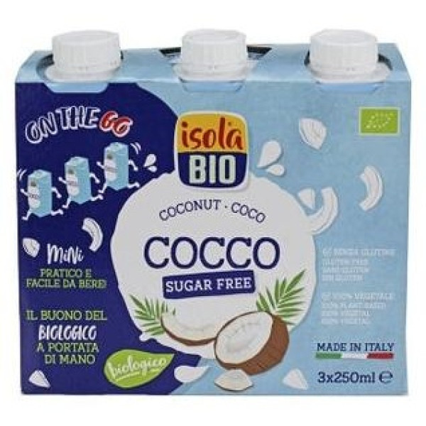 Isola Bio Bebida Vegetal De Coco Bio Sin Gluten 3X250Ml