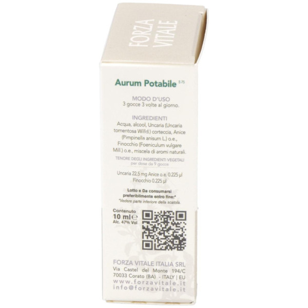 Aurum Potable (Oro) Metal Espagirico 10Ml.