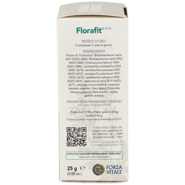 Florafit Probiotico 25Gr.Comprimidos