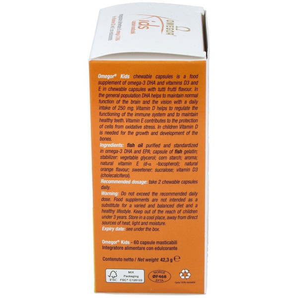Omegor Kids Masticable 60Cap.