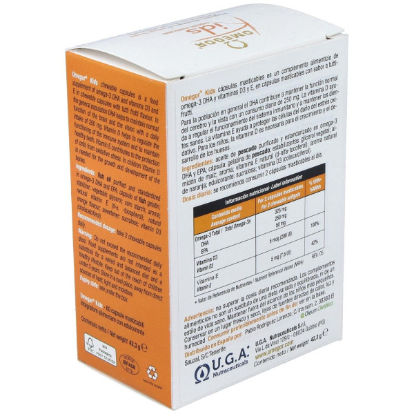 Omegor Kids Masticable 60Cap.