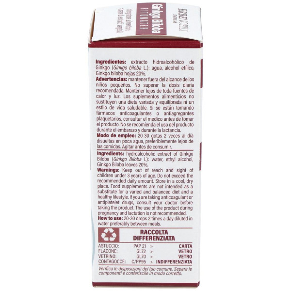 Ginkgo Biloba Ginkgo Biloba Extract Fitomater 50Ml