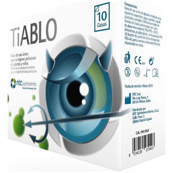 Tiablo Gasas Oculares, 10 Gasas