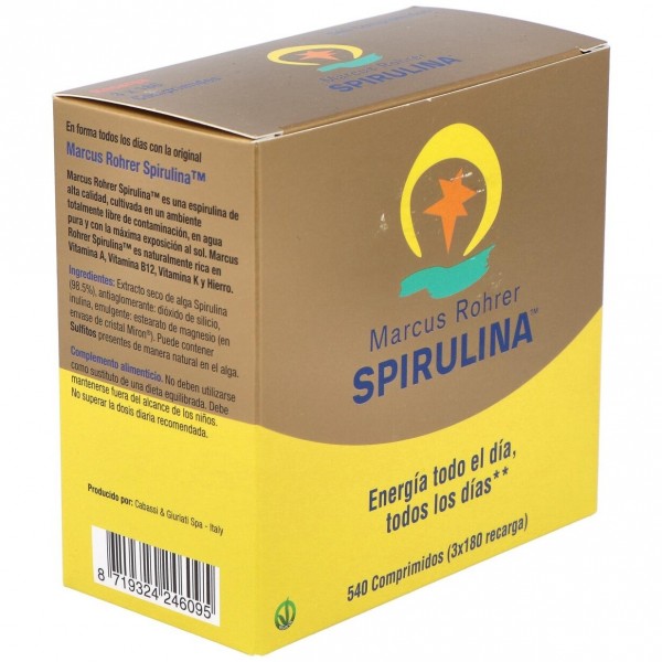 Marcus Rohrer Viosol Espirulina Recarga, 540 Comprimidos 2