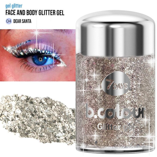 B.Colour We Gel De Purpurina Facial Y Corporal Mini 04-Dear Santa 10 Gr