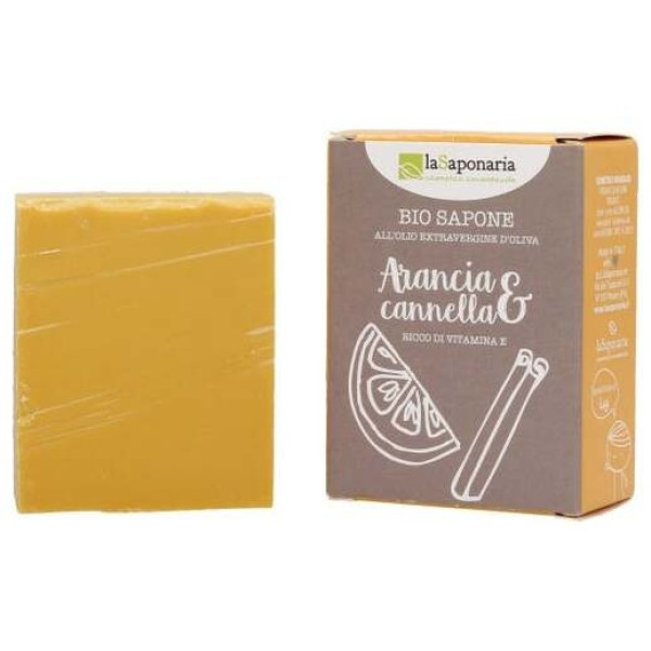 La Saponaria Jabón En Pastilla Naranja Y Canela 100G