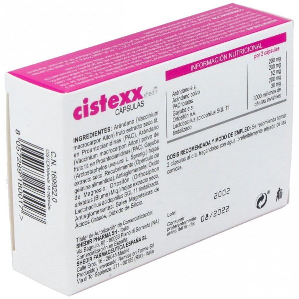 Cistexx Complemento Alimenticio 14 Cápsulas