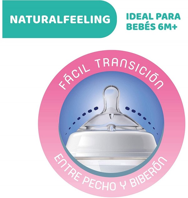Biberon Plastico Pp T Silicona - Chicco Nf Flujo Rapido (6 M+ 330 Ml)