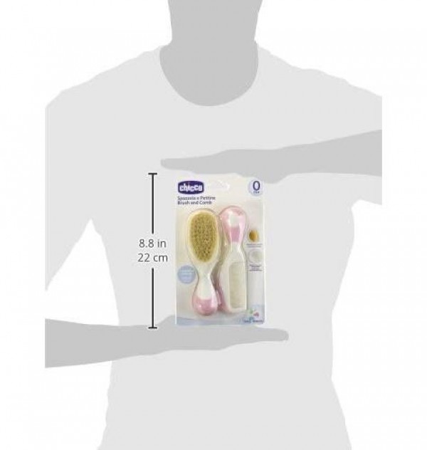 Cepillo Y Peine Infantil - Chicco Pelo Natural (Rosa)