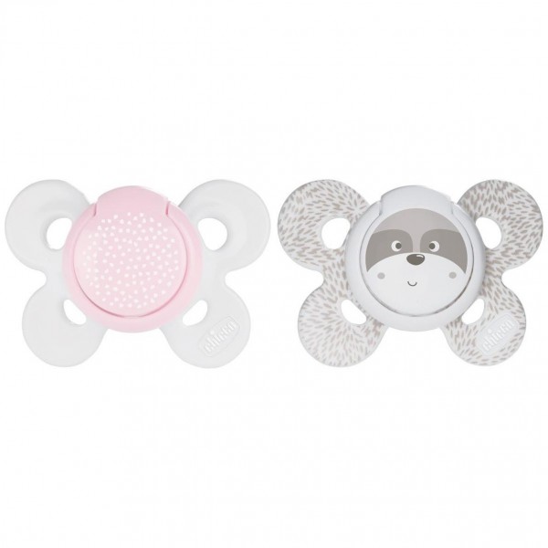 Chicco Physio Comfort Chupete De Silicona De 0-6 Meses Tonos Rosas, 2 Unidades