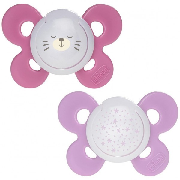 Chicco Physio Comfort Chupete De Silicona De 16-36 Meses Tonos Rosas, 2 Unidades