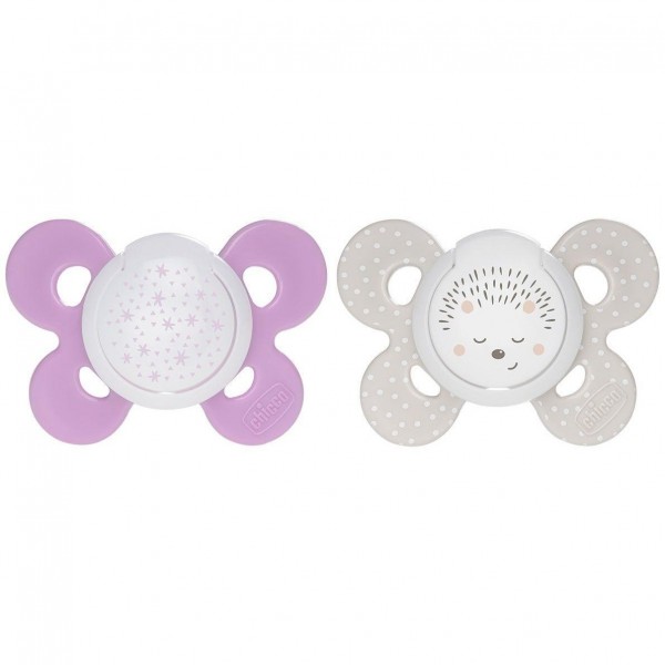 Chicco Physio Comfort Chupete De Silicona De 16-36 Meses Tonos Rosas, 2 Unidades