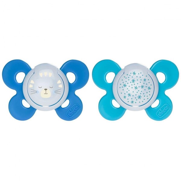 Chicco Physio Comfort Chupete De Silicona De 16-36 Meses Tonos Azules, 2 Unidades