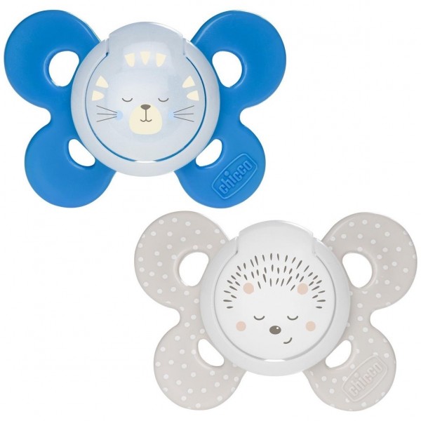 Chicco Physio Comfort Chupete De Silicona De 16-36 Meses Tonos Azules, 2 Unidades