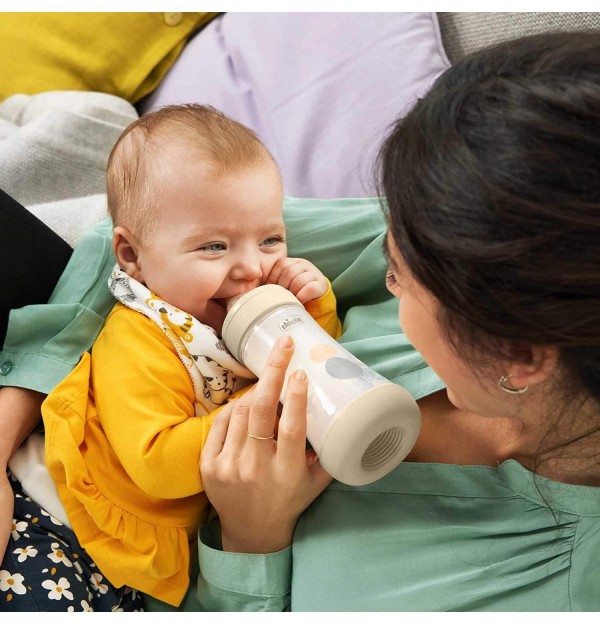 Biberón Plástico T Silicona Chicco Perfect5, Neutro 2M+ Flujo Medio, 240 Ml. -Artsana Spain