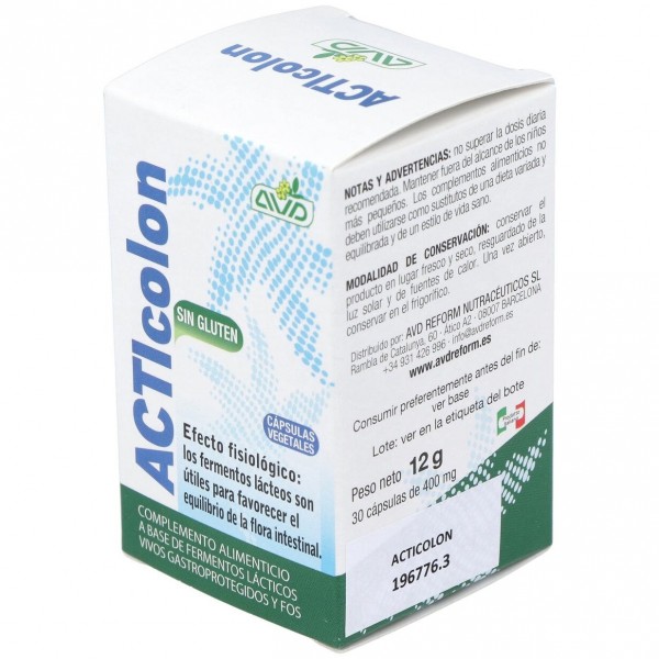 Acticolon 400 Mg 30 Capsulas Avd