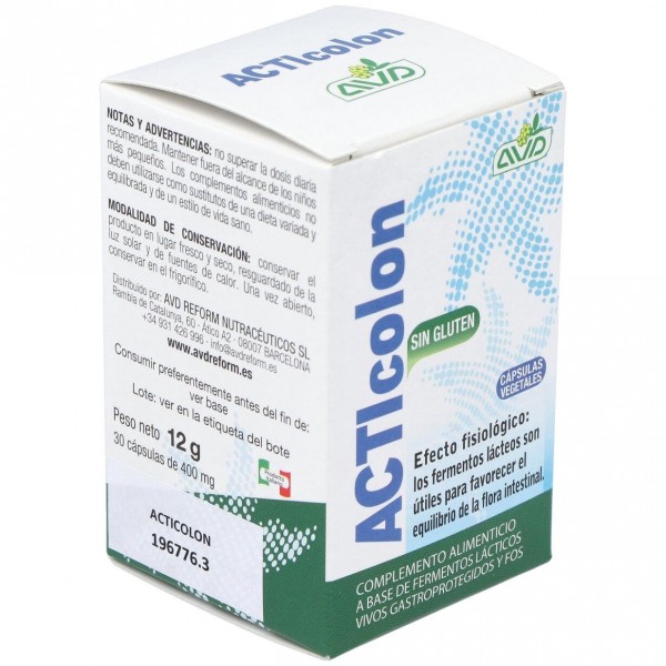 Acticolon 400 Mg 30 Capsulas Avd