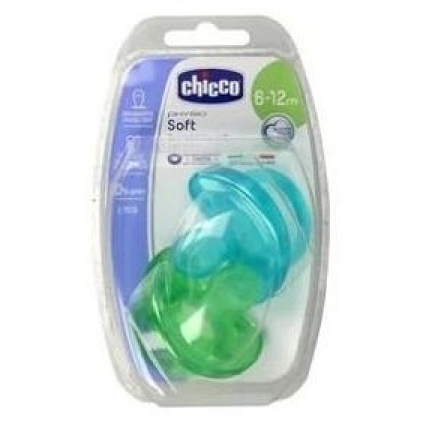 Chicco Chupete Physio Soft Silicona +12 Meses Rosa, 2 Uds