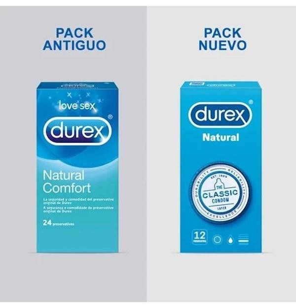 Durex Natural Plus - Preservativos (12 Preservativos 2 Cajas)