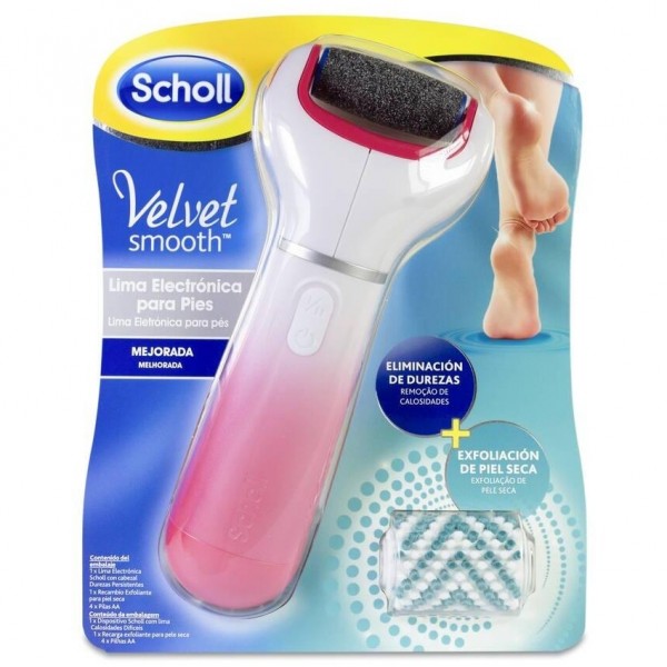 Scholl Velvet Lima Electrónica Exfoliante Para Pies, 1 Unidad