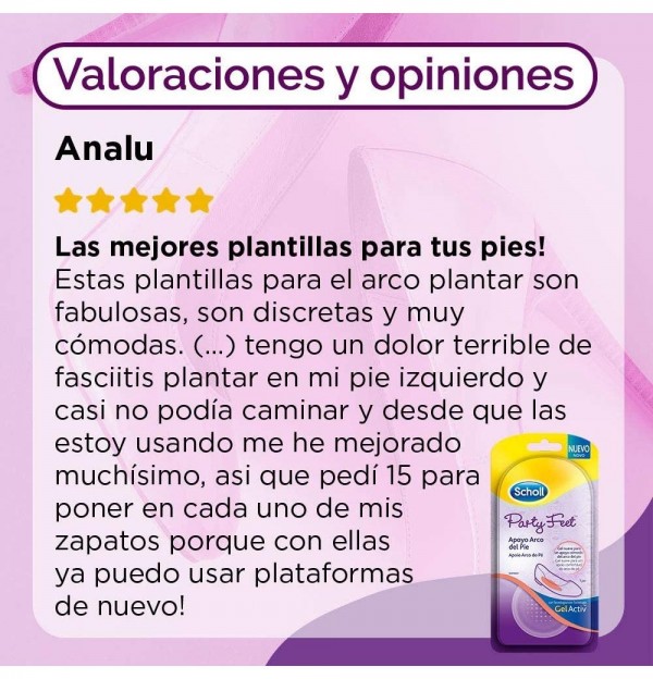 Scholl Party Feet Apoyo Arco Del Pie - Con Tecnologia Gelactiv (1 Par)