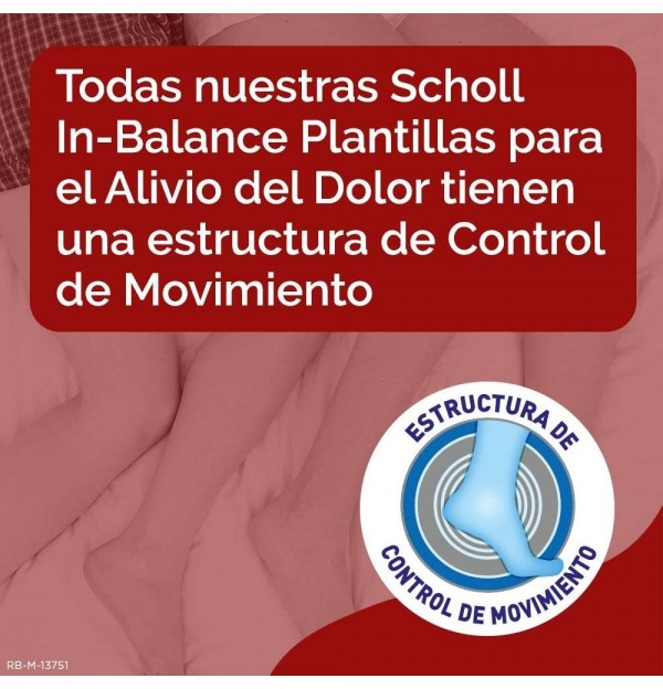 Plantillas Uso Diario Rodilla Y Talon - Scholl In-Balance (Talla M 1 Par)