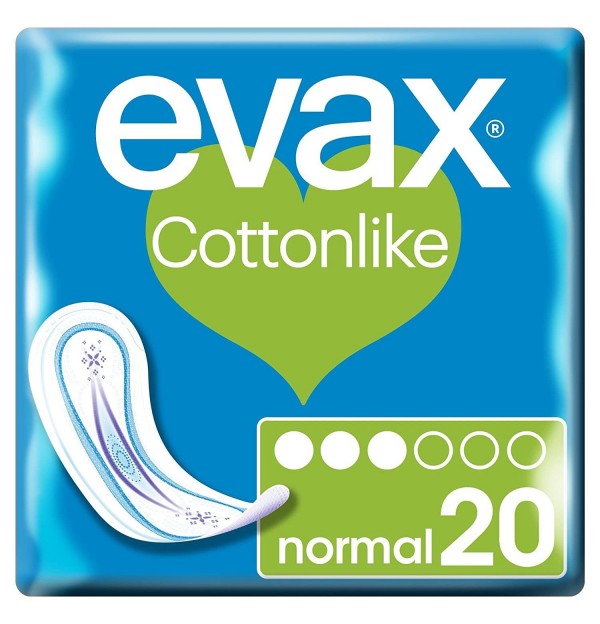 Compresas Higienicas Femeninas - Evax Cottonlike (Normal 20 Compresas)