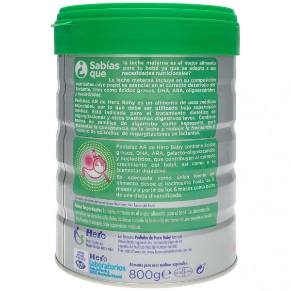 Hero Baby Pedialac Ar 1 Leche De Inicio 800G