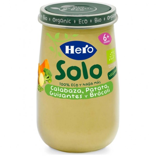 Hero Baby Solo Ecológico Crema De Calabaza Y Puré De Patatas 190G