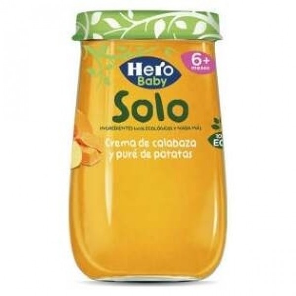 Hero Baby Solo Ecológico Crema De Calabaza Y Puré De Patatas 190G