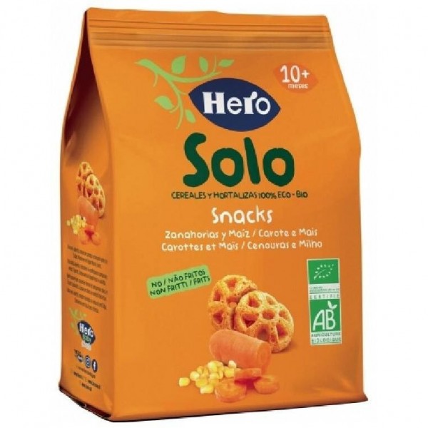 Hero Baby Solo Snack De Zanahoria Y Maíz, 6 Unidades