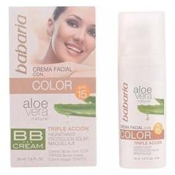 Babaria Aloe Crema Facial Con Color Spf15 50Ml