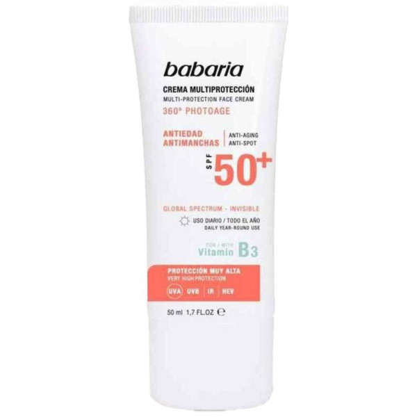 Babaria Crema Multiprotección Antiedad Antimanchas Spf+50 50Ml