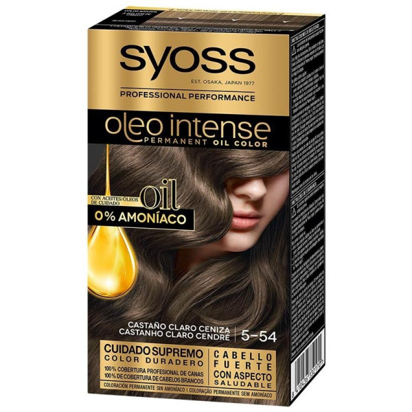 Oleo Intense Tinte Sin Amoniaco 5.54 - Castaño Claro Ceniza 5 Pz