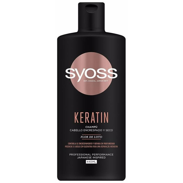Syoss Keratin Champú Cabello Encrespado Y Seco 440Ml