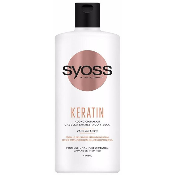 Syoss Keratin Acondicionador Cabello Encrespado Y Seco 440Ml