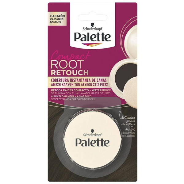 Palette Root Retouch Retoca Raíces Compacto Castaño 3g - Schwarzkopf