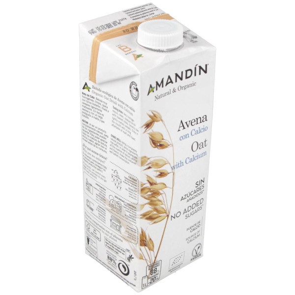 Bebida Vegetal De Avena Con Calcio 1Lt 6Uds. Bio