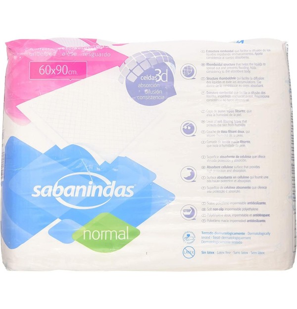 Protector De Cama - Sabanindas Absorbente Normal (60 X 90 25 U)